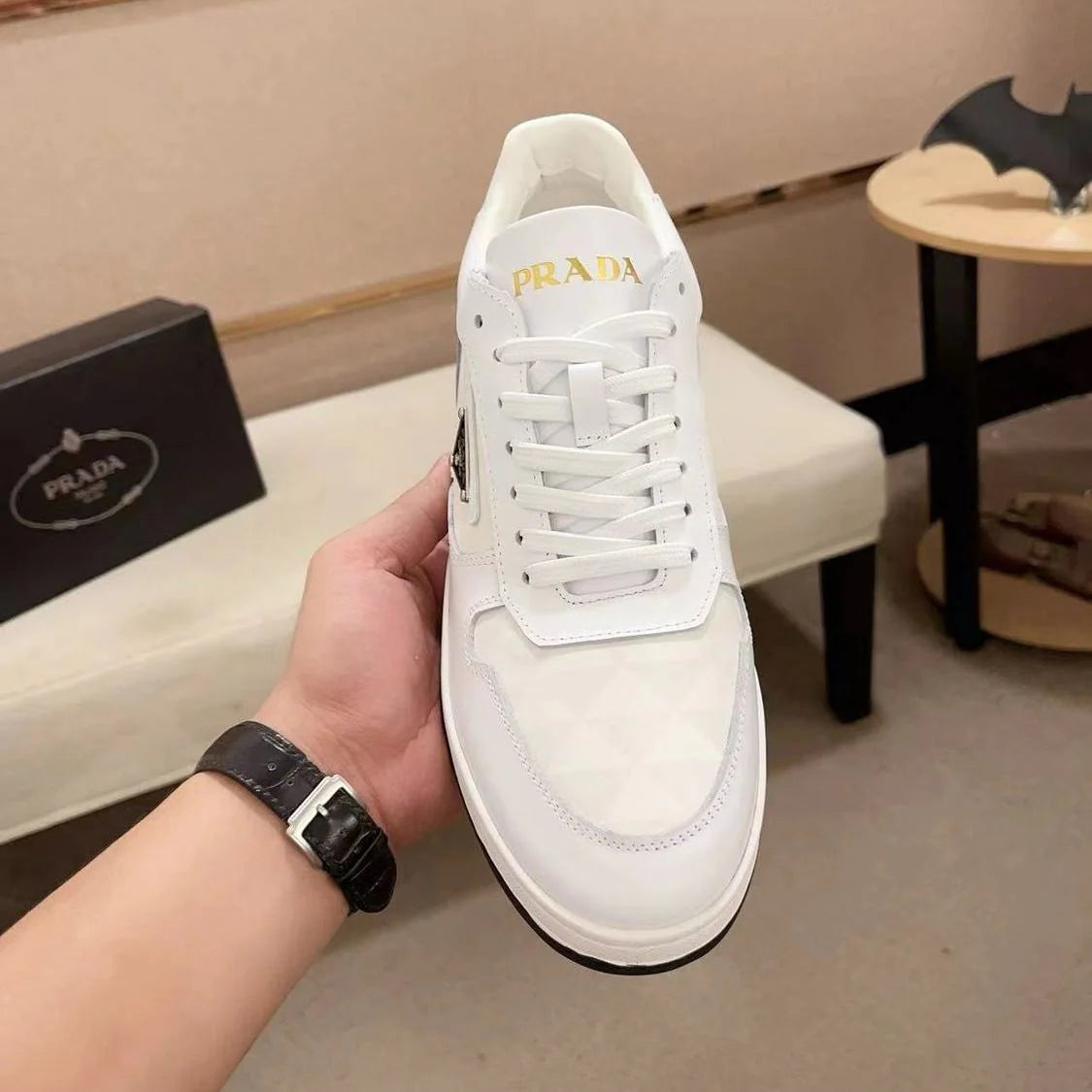 New triangle leather men's shoes 1024111424