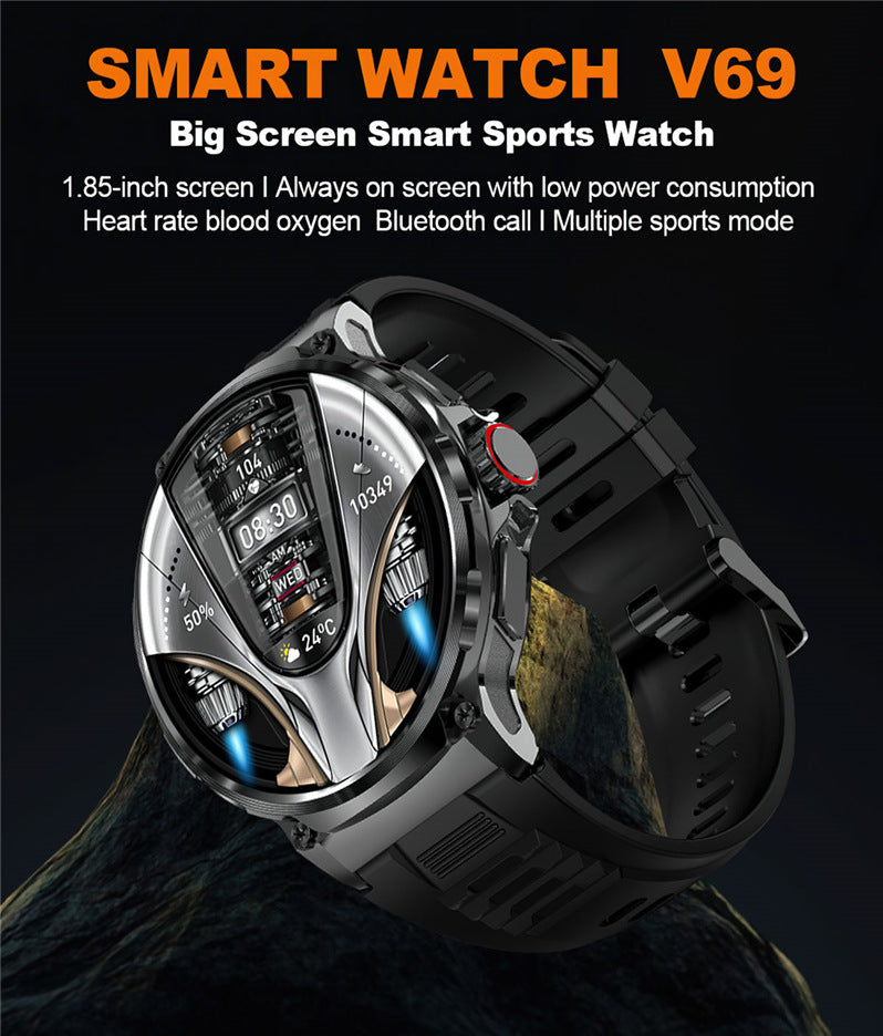 V69 Smartwatch with 1.85-inch Bluetooth Calling Screen