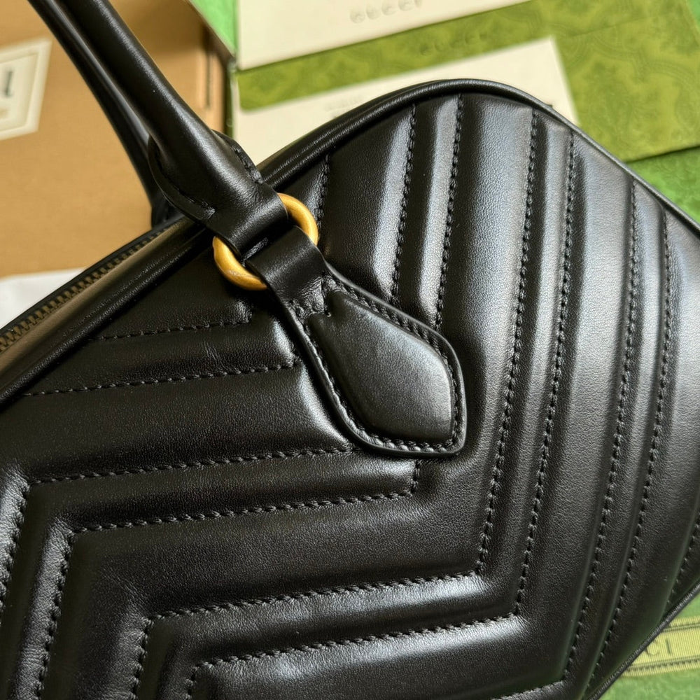 Gi marmont medium top handle 35cm calfskin gold hardware