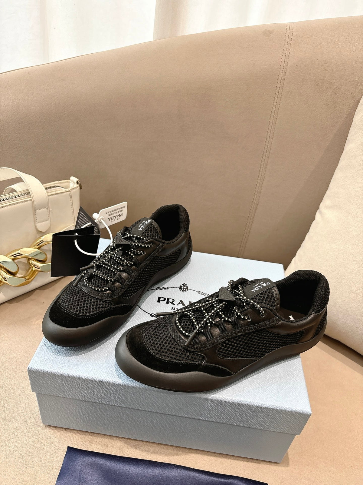 PR Speedrock leather and mesh fabric sneakers 1826051401