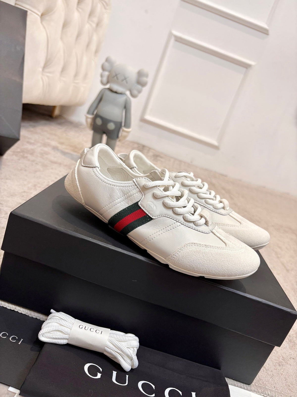 Gi Flex Sneakers White Leather Suede 929234