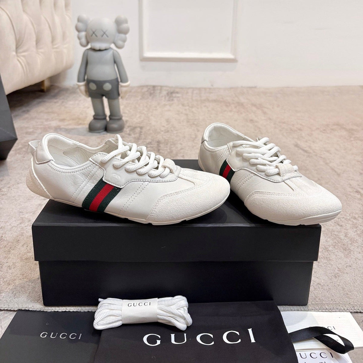 Gi Flex Sneakers White Leather Suede 929234