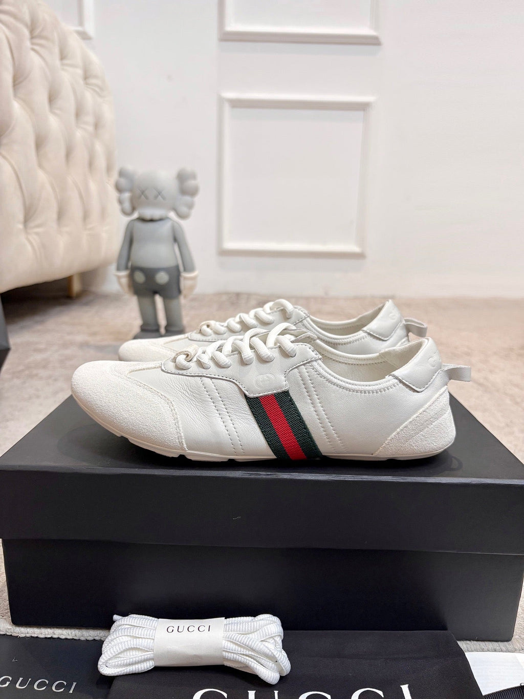 Gi Flex Sneakers White Leather Suede 929234