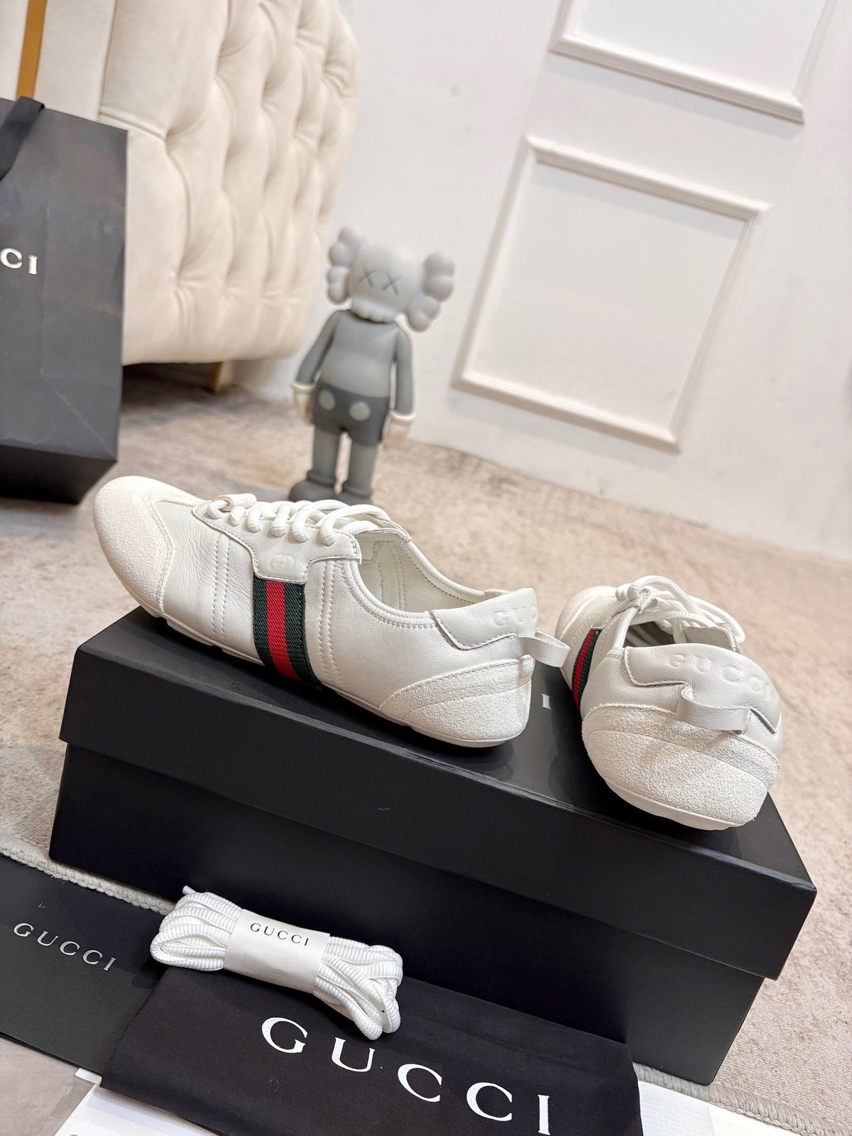 Gi Flex Sneakers White Leather Suede 929234