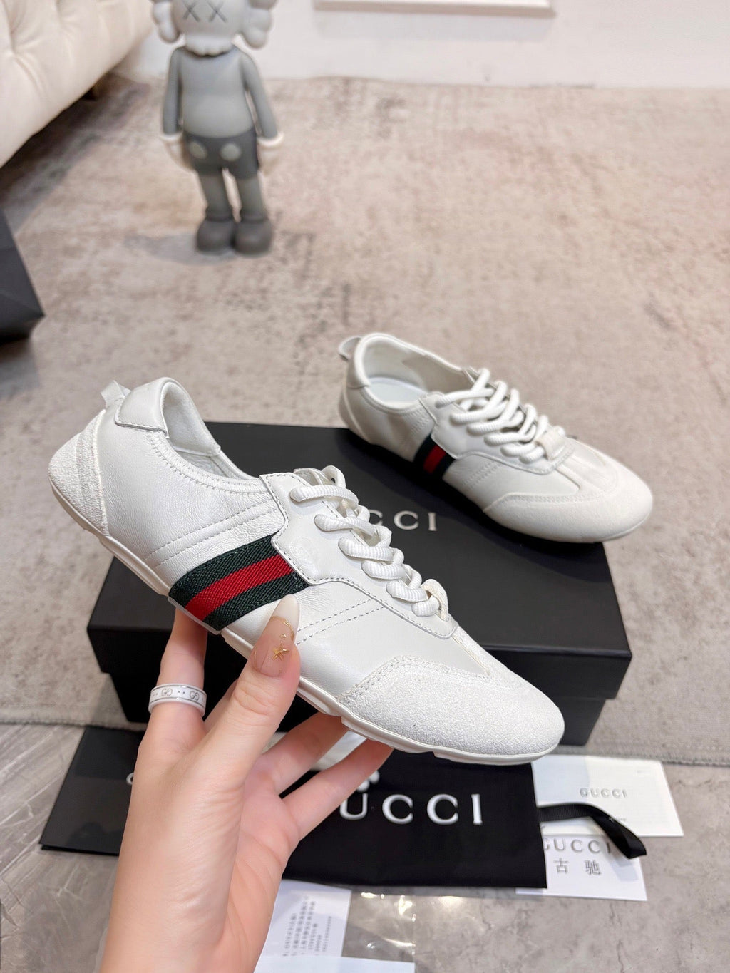 Gi Flex Sneakers White Leather Suede 929234