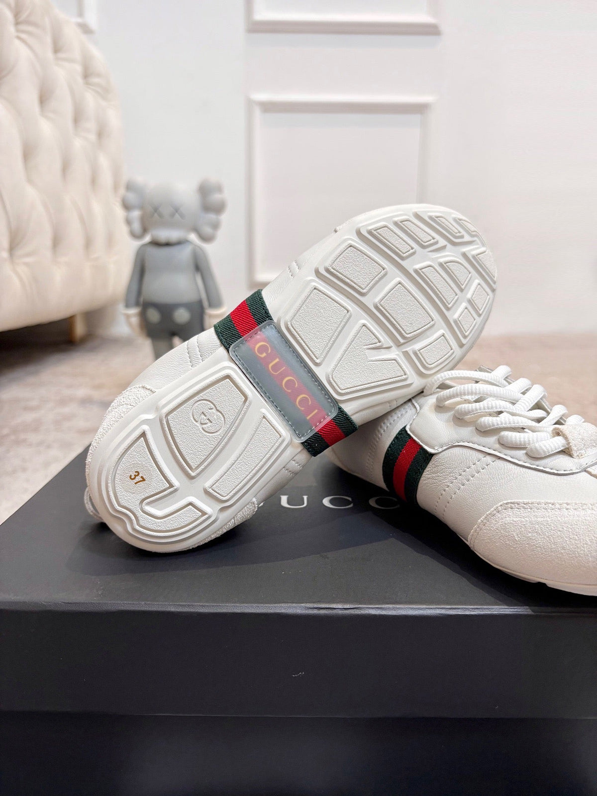 Gi Flex Sneakers White Leather Suede 929234