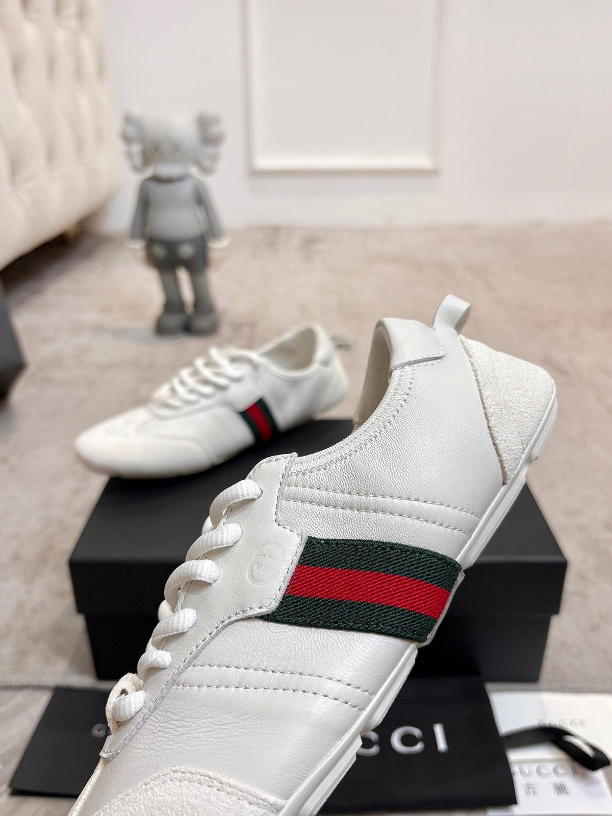 Gi Flex Sneakers White Leather Suede 929234