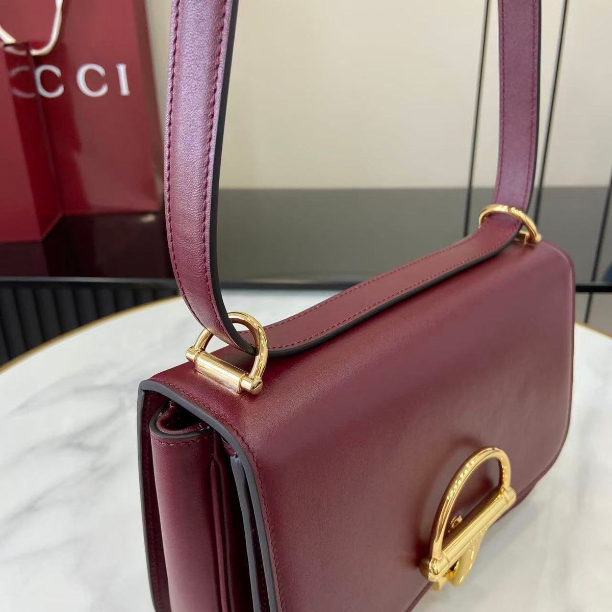 Gi 25 Siena Bag 22.5cm Gold & Leather