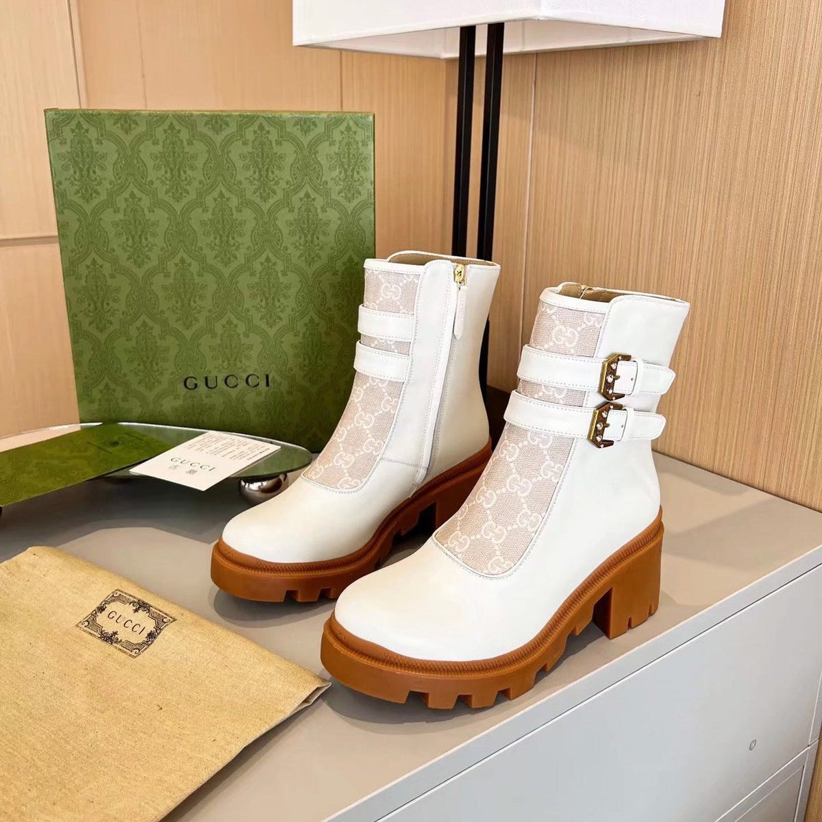 Gi ankle boots monogram cowhide