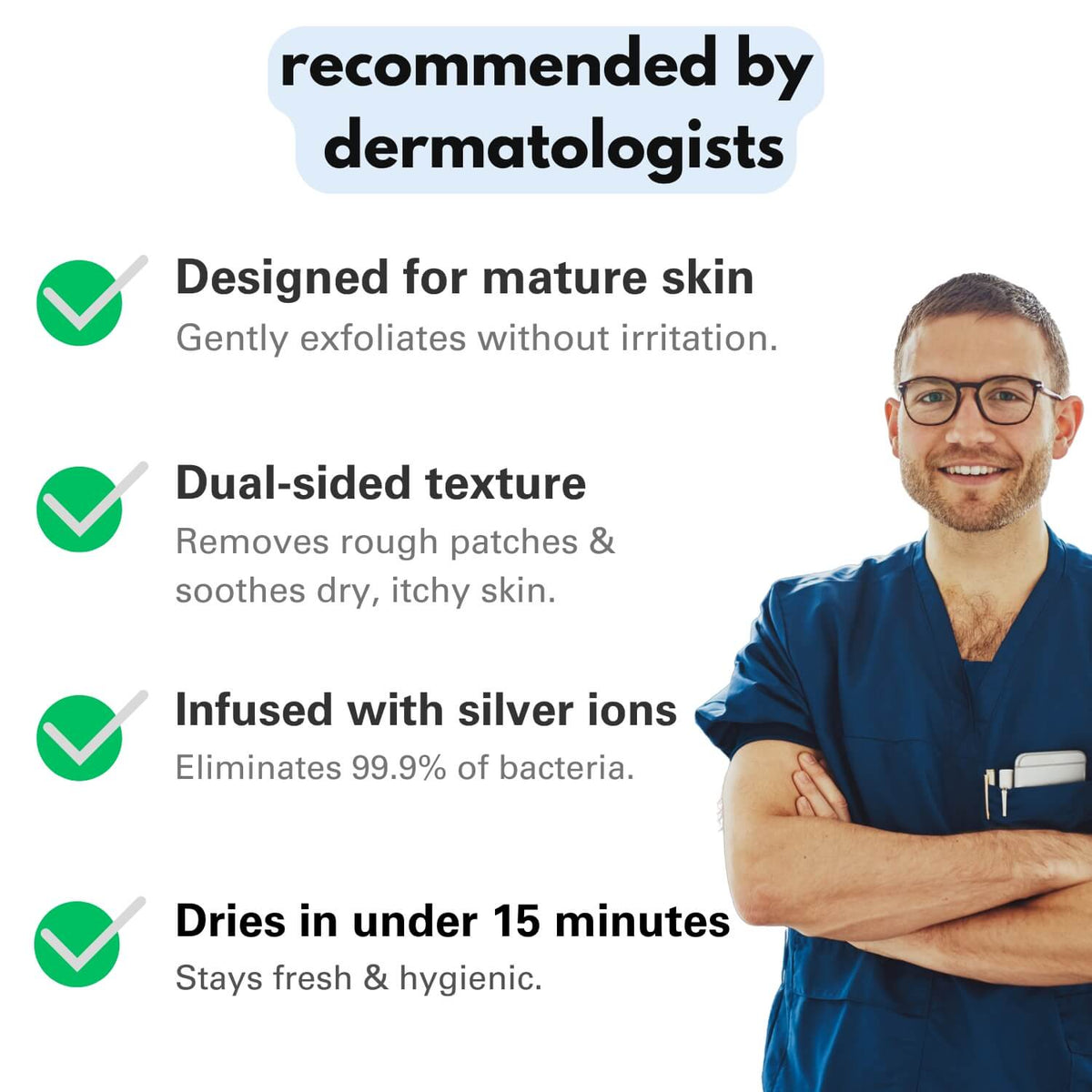 Exfoliating Antibacterial Shower Towel