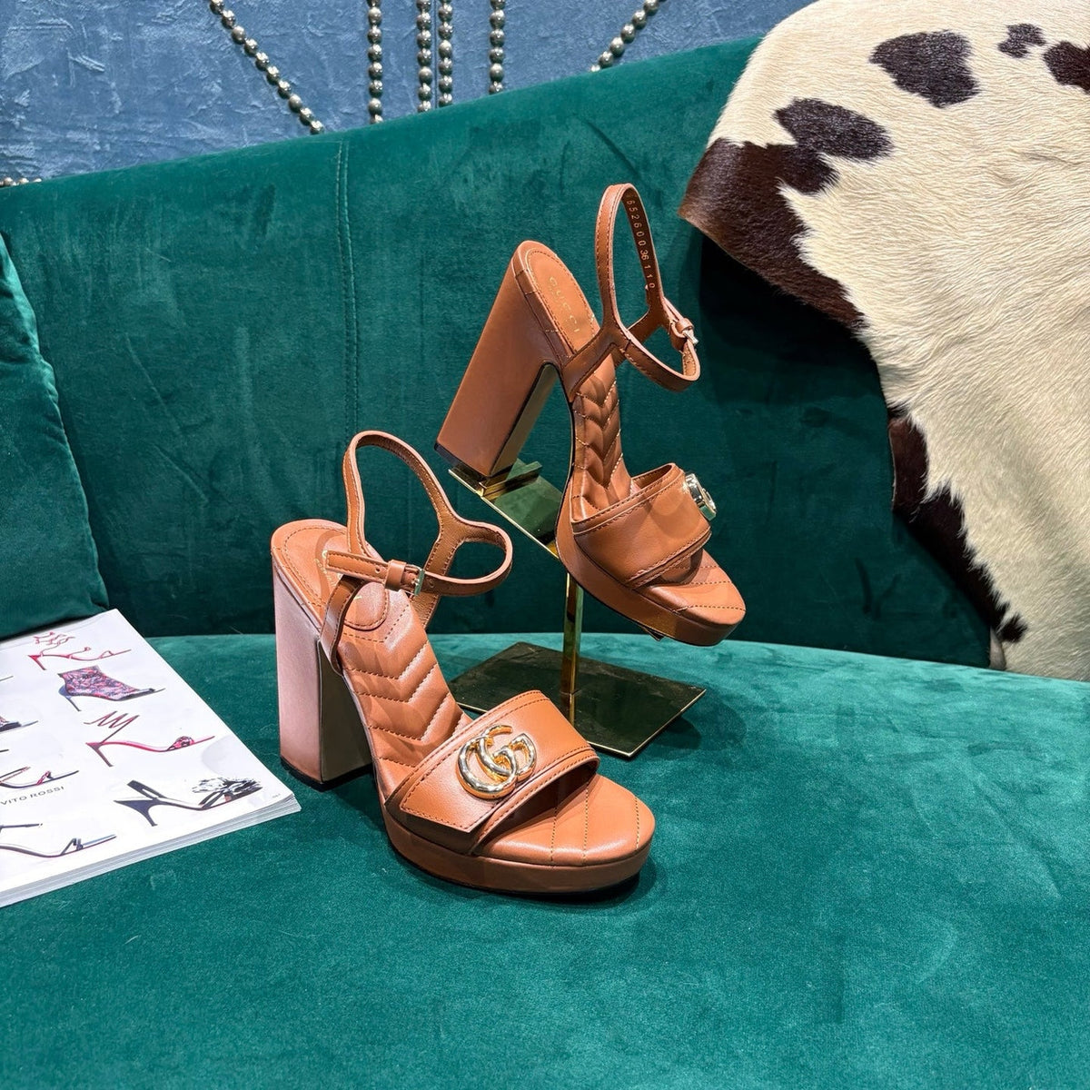Gi Platform Sandals With The Double G Leather