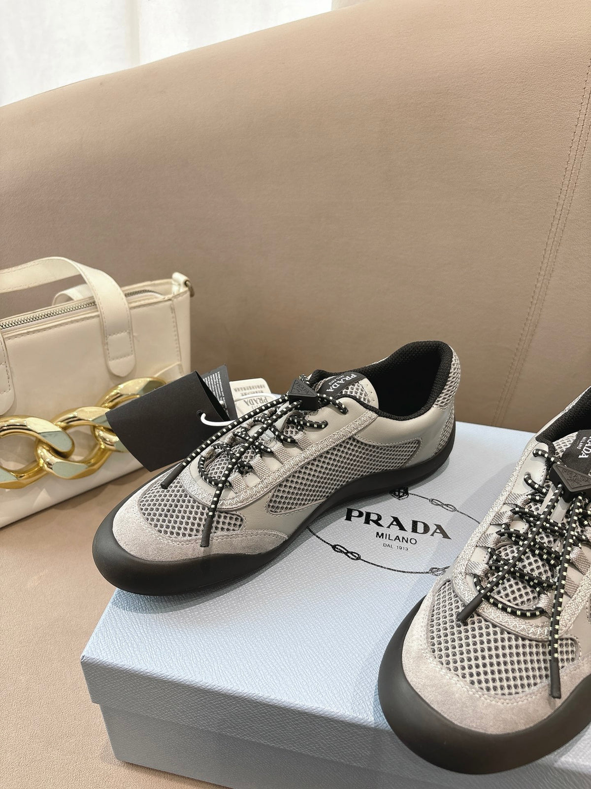 PR Speedrock leather and mesh fabric sneakers 1826051401
