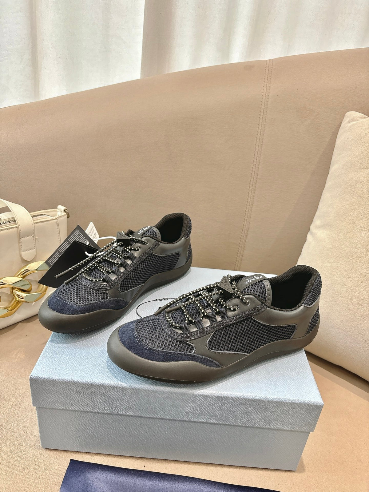 PR Speedrock leather and mesh fabric sneakers 1826051401