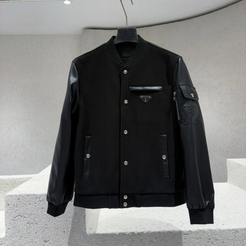 PRA 26ss Men's Dark‑Style Varsity Jacket SJ1326082713