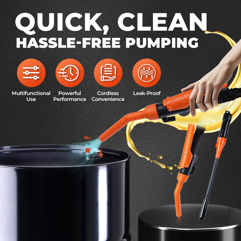 🔥 50% OFF NOW! ✨Battery Powered Liquid Transfer Pump - Fast & Safe Siphoning for Fuel, Water & Oils with Auto-Stop Function ⛽🔋
