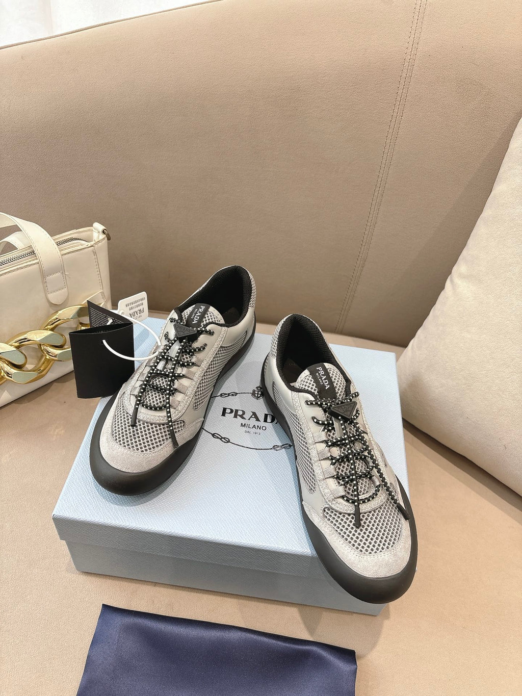 PR Speedrock leather and mesh fabric sneakers 1826051401