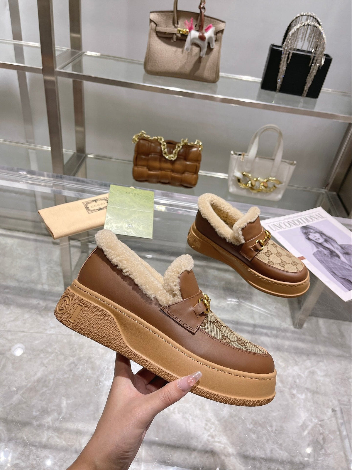 Gi Snow Boots Calfskin Denim Wool