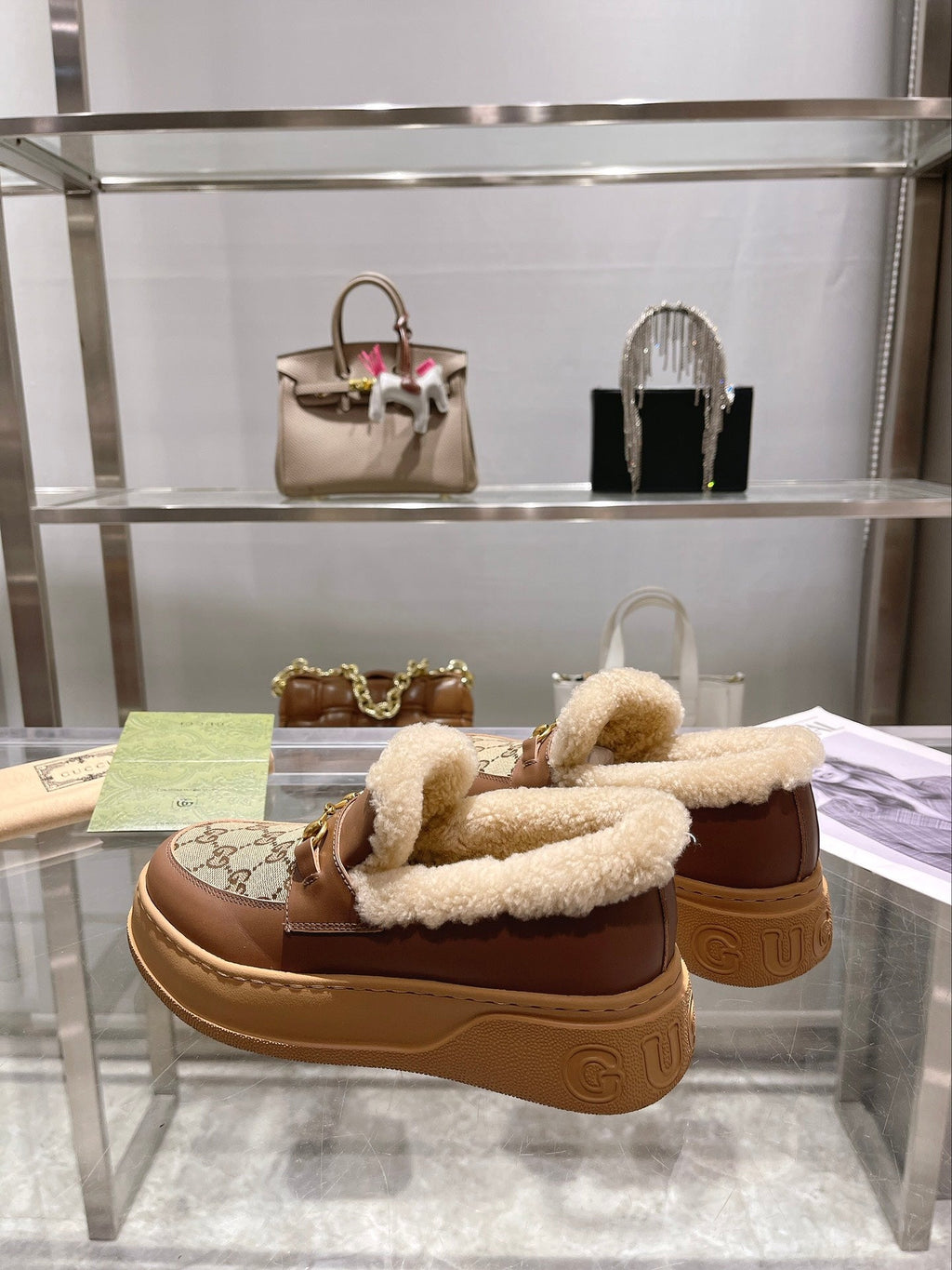 Gi Snow Boots Calfskin Denim Wool