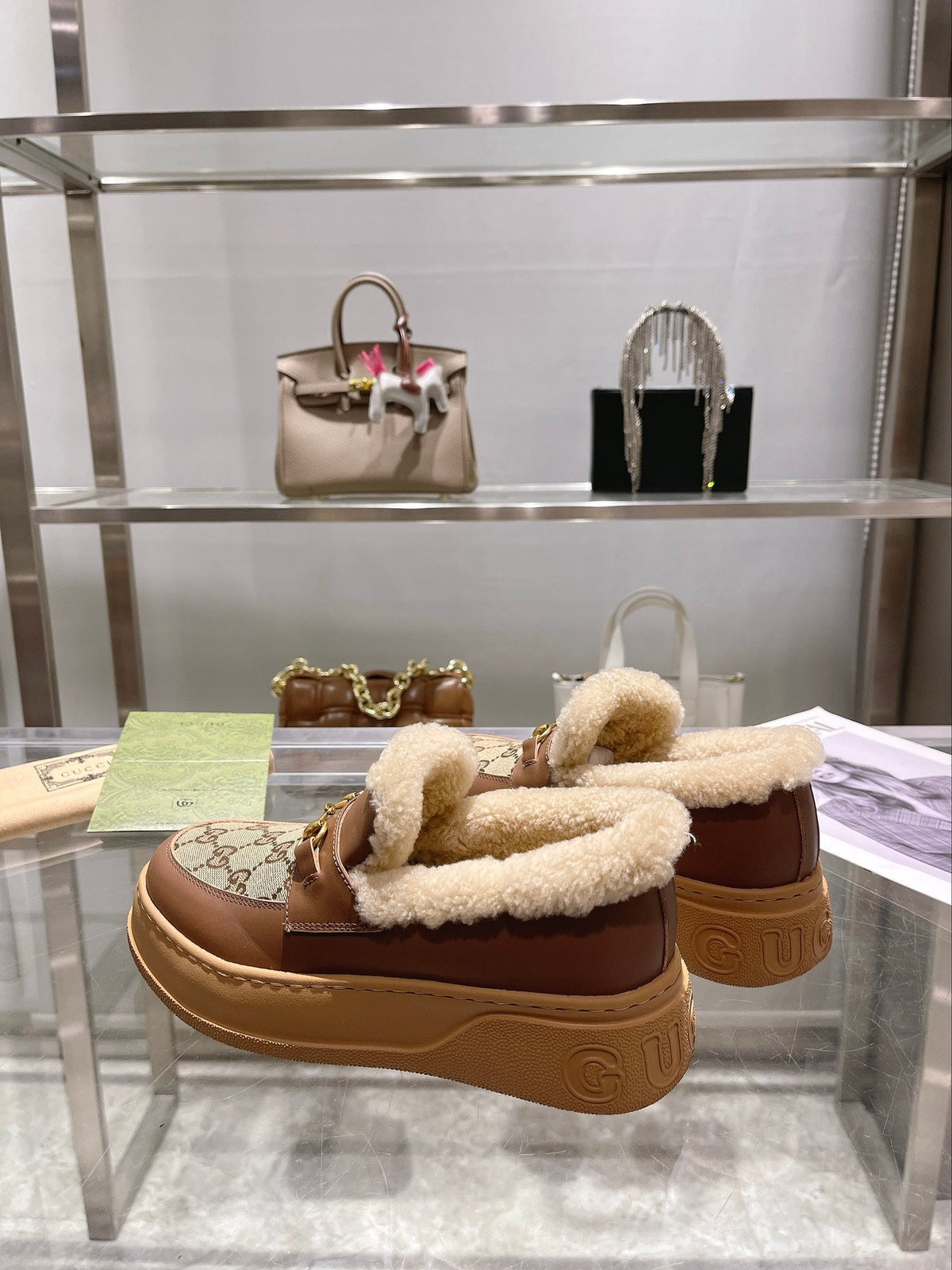 Gi Snow Boots Calfskin Denim Wool