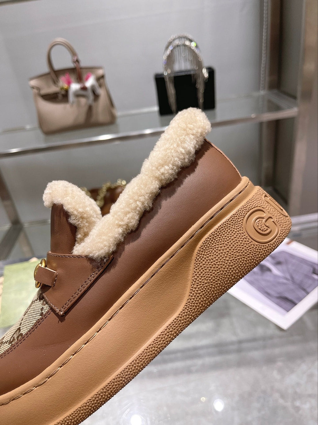 Gi Snow Boots Calfskin Denim Wool