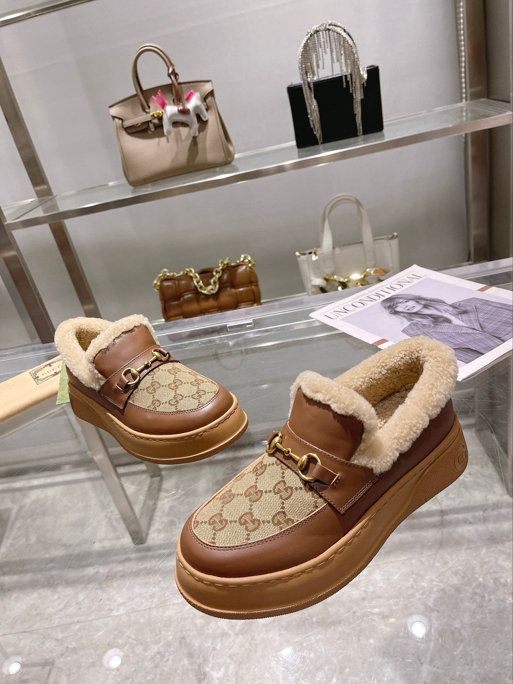 Gi Snow Boots Calfskin Denim Wool