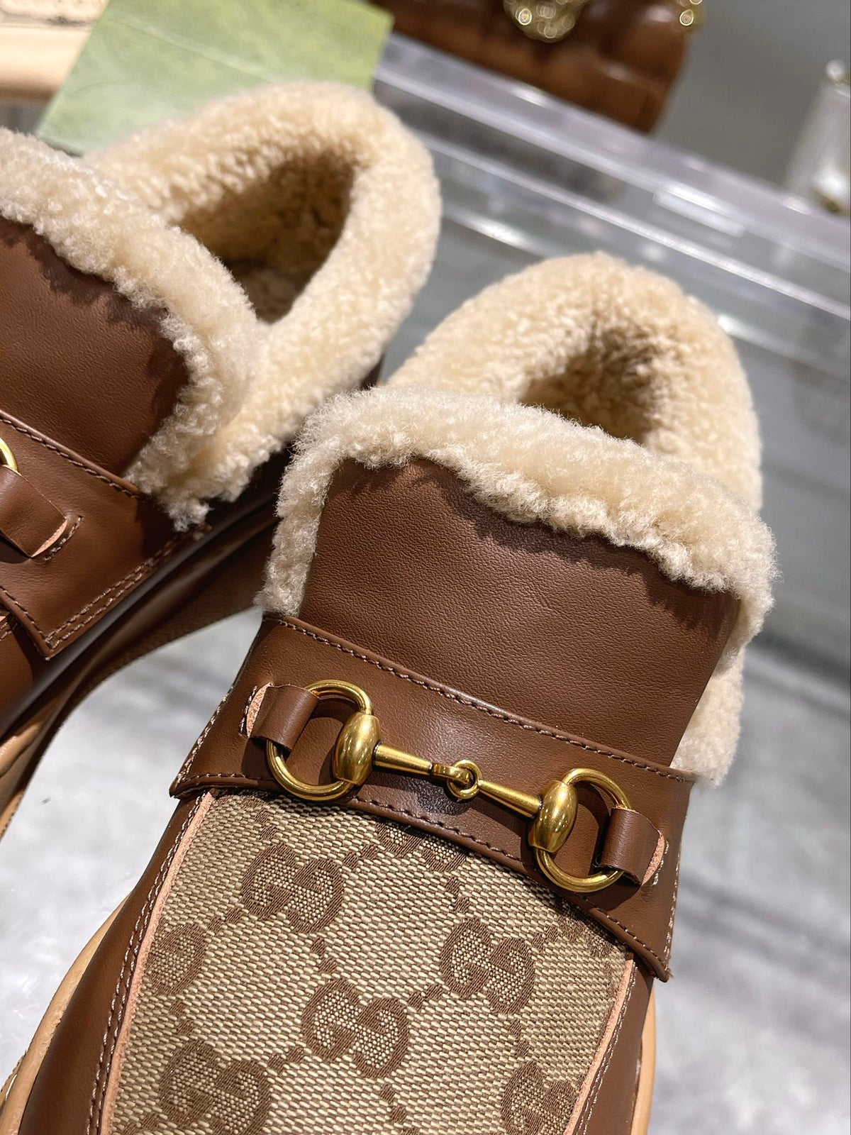Gi Snow Boots Calfskin Denim Wool