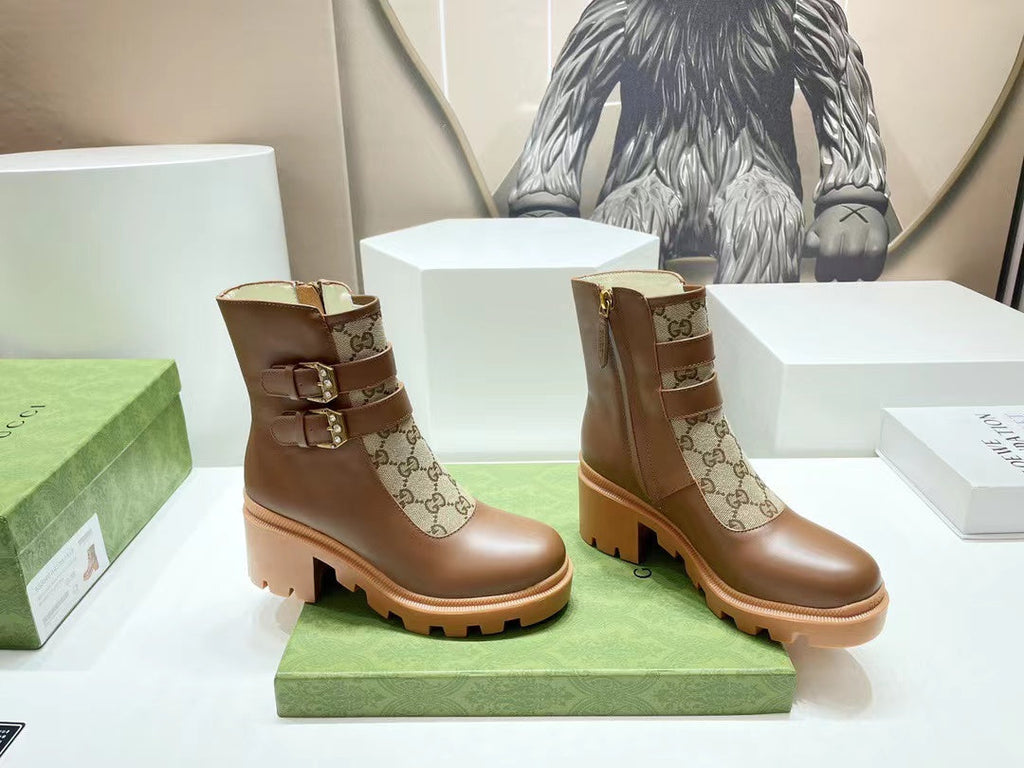 Gi ankle boots monogram cowhide