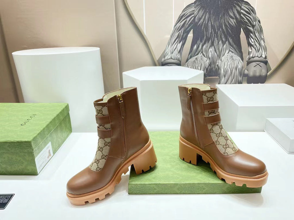 Gi ankle boots monogram cowhide