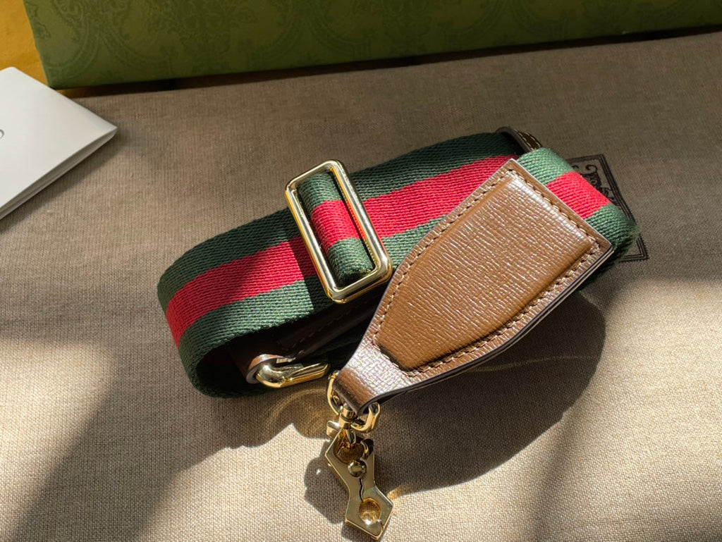 Gi 12 HORSEBIT 1955 SUPER MINI BAG BEIGE CANVAS AND EBONY CALFSKIN