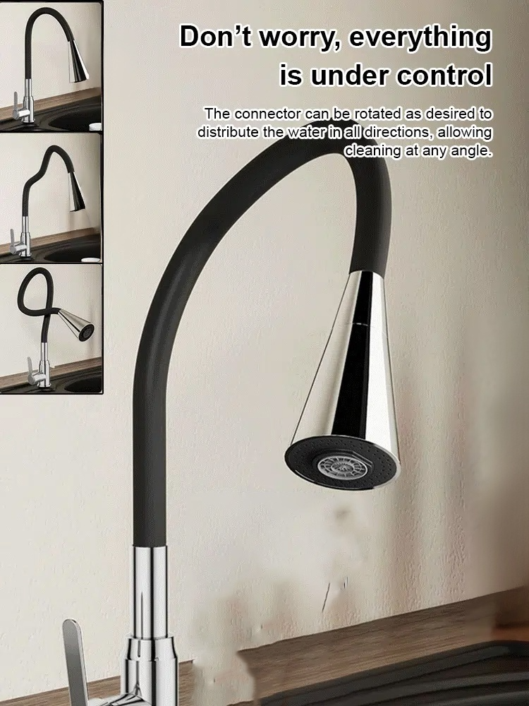 2-speed adjustable rotatable universal household faucet