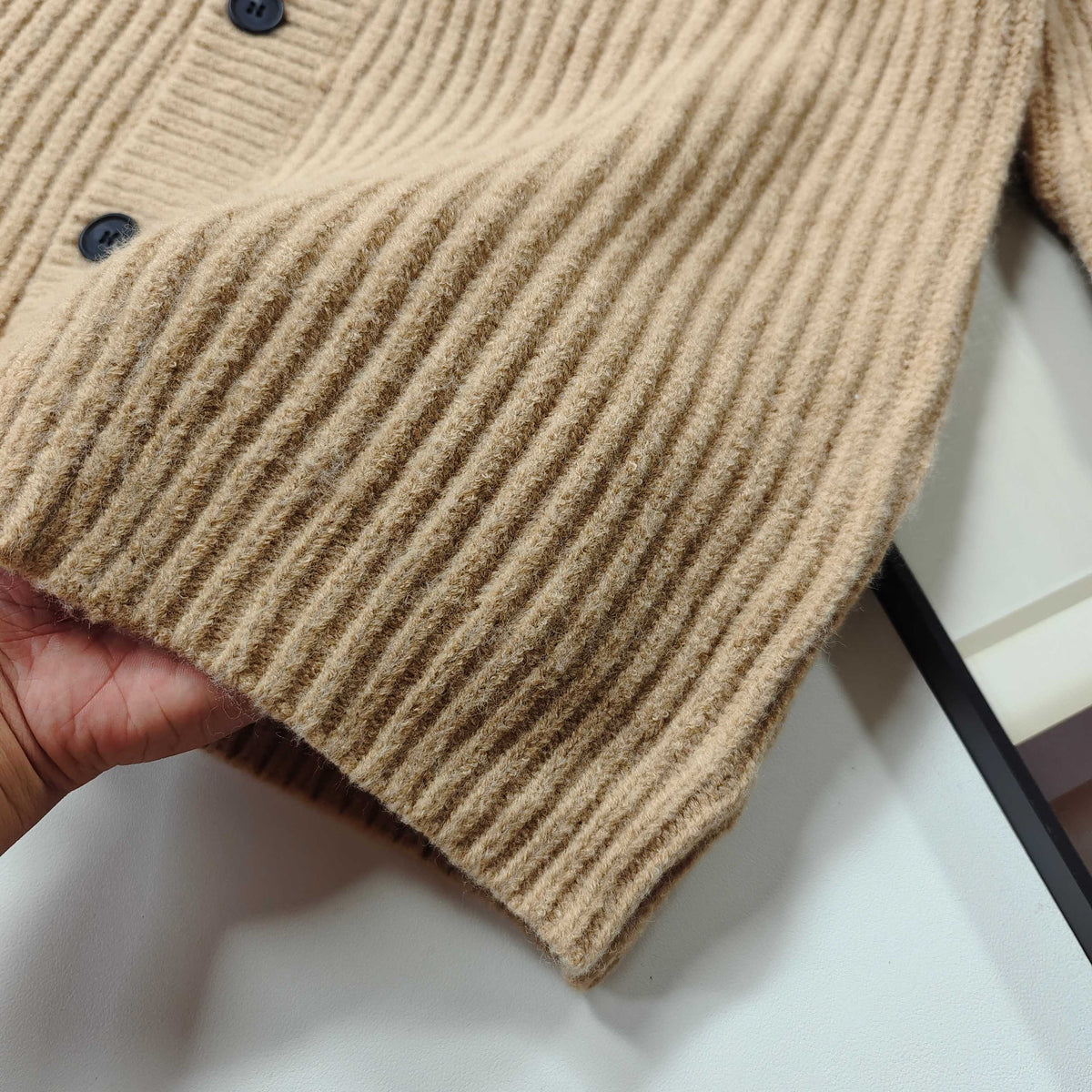 PD Chunky Needle Embroidery Wool Cardigan 1825102013