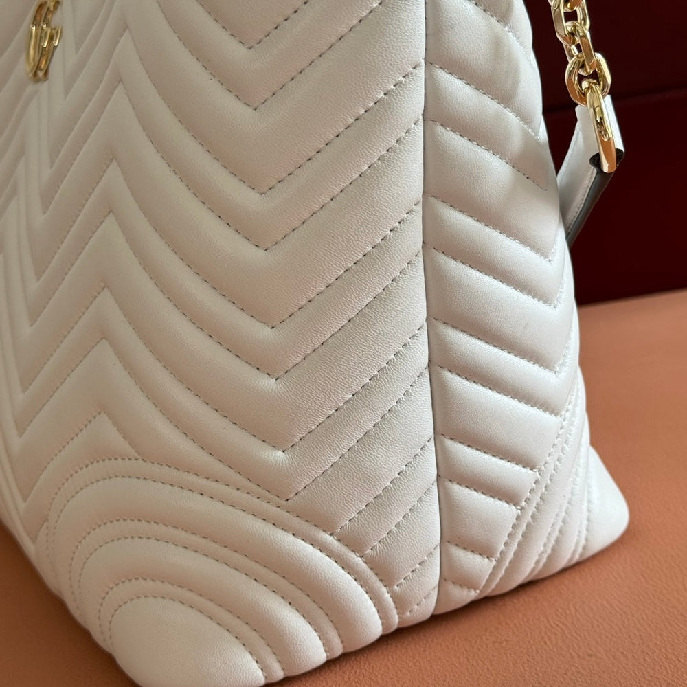 Gi Marmont Large Tote Bag Quilted Leather