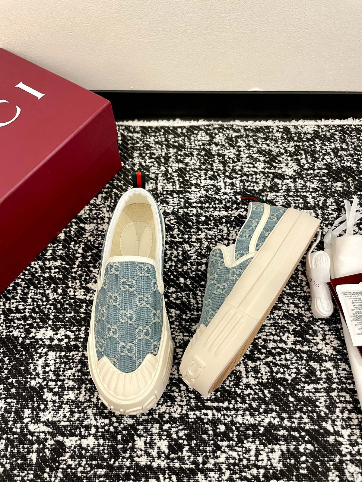 Gi 26 Platform Loafers Monogram Denim