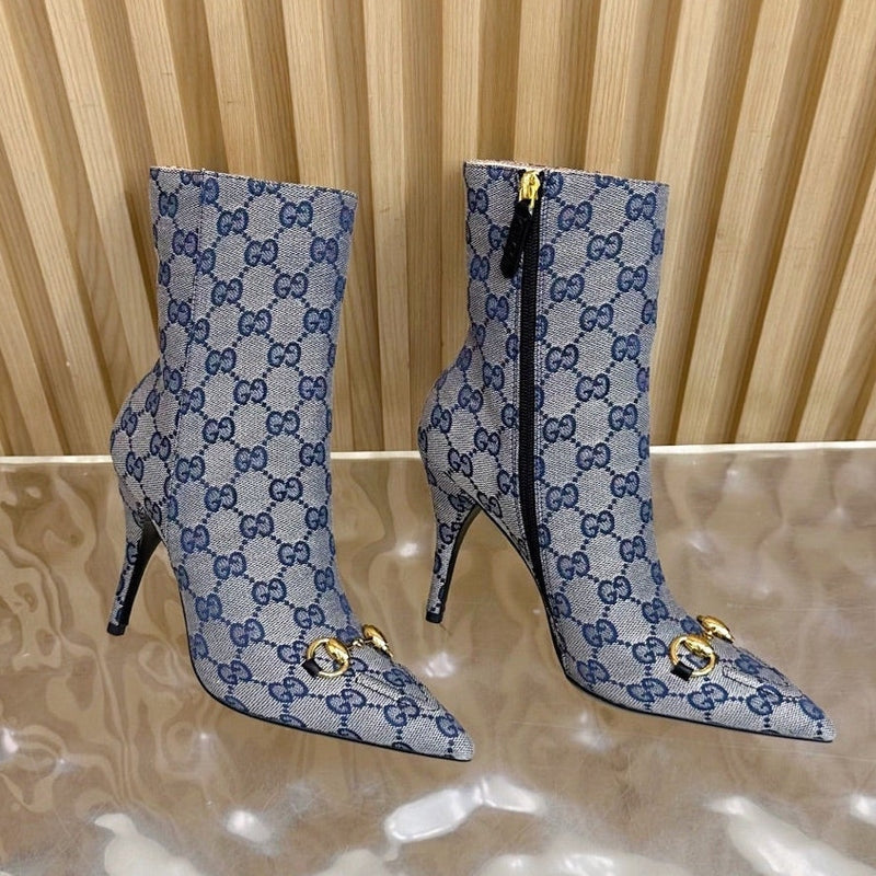 Gi  2025 Thick-heeled Square-toed Ankle Boots