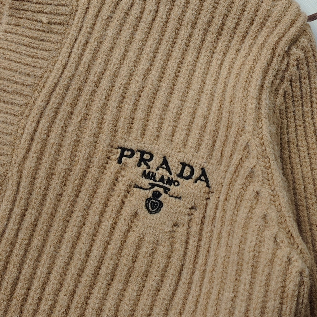 PD Chunky Needle Embroidery Wool Cardigan 1825102013