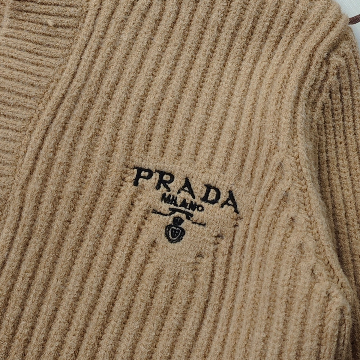 PD Chunky Needle Embroidery Wool Cardigan 1825102013