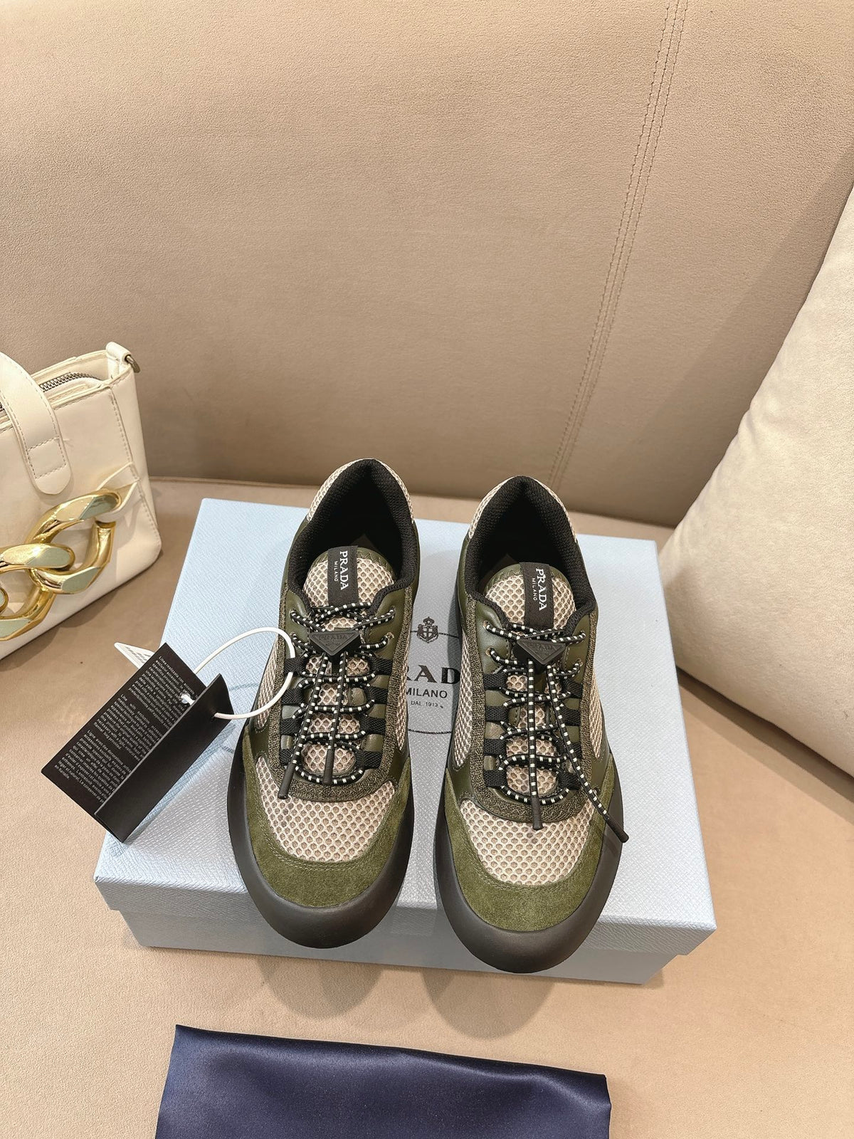 PR Speedrock leather and mesh fabric sneakers 1826051401
