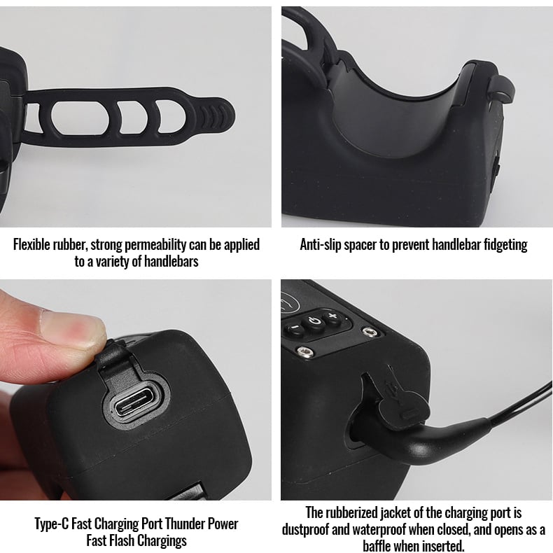Bike Electronic Horn with Large Range Floodlight