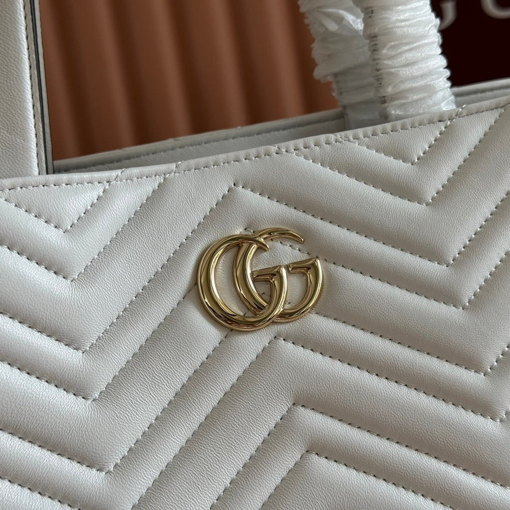 Gi Marmont Large Tote Bag Quilted Leather