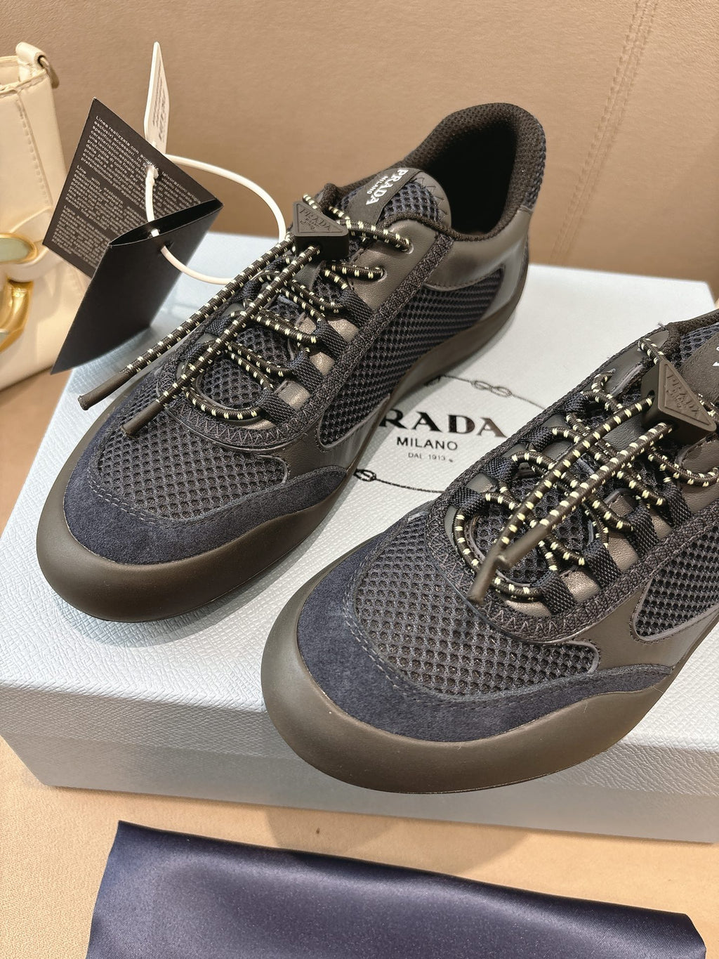 PR Speedrock leather and mesh fabric sneakers 1826051401