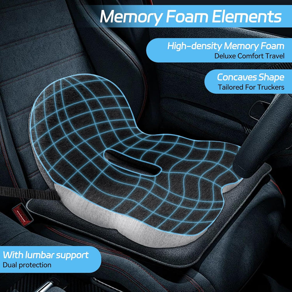 💎 50% OFF! 💎 Non-Slip Memory Foam Seat Cushion – Sciatica Relief, Breathable Mesh & Universal Fit for Car, Office & Wheelchair