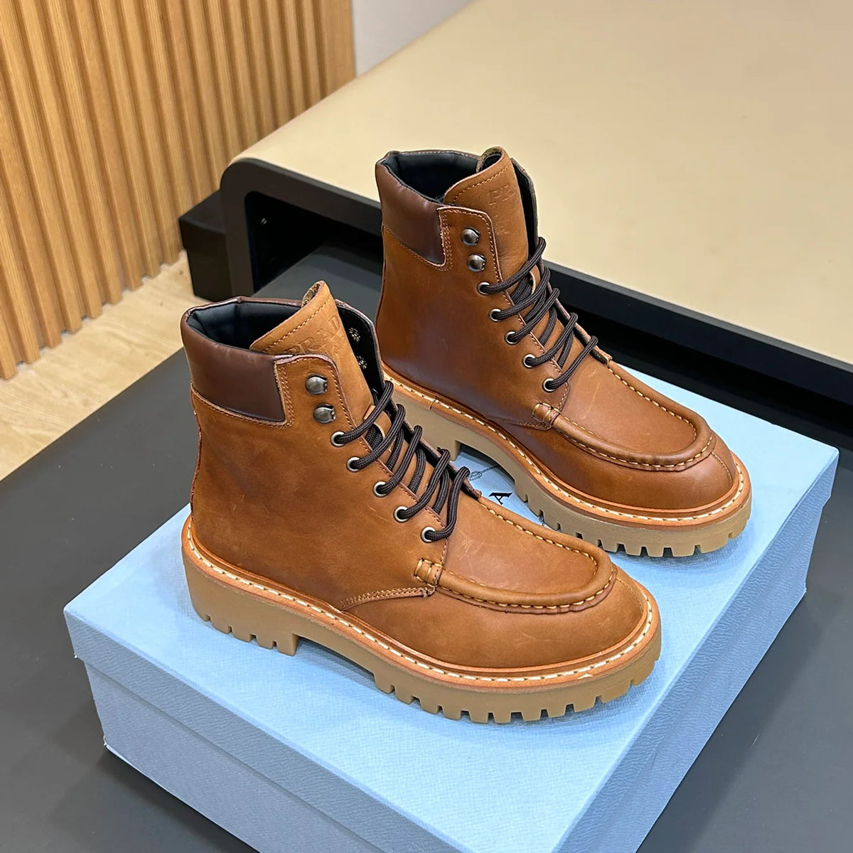 New PR Men's Genuine Leather Short Boots 1025103123