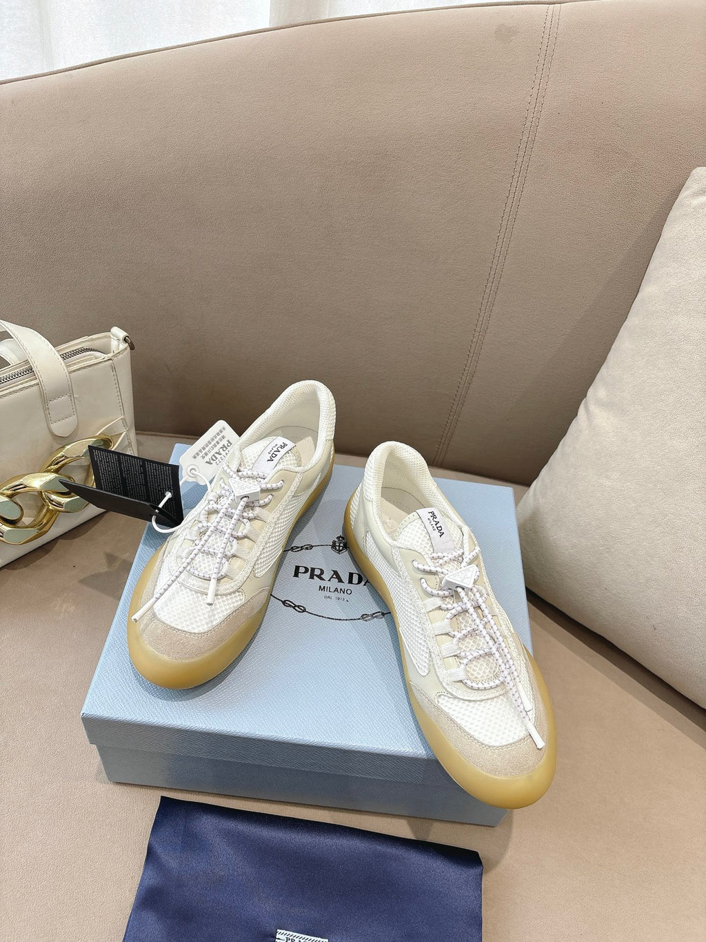 PR Speedrock leather and mesh fabric sneakers 1826051401