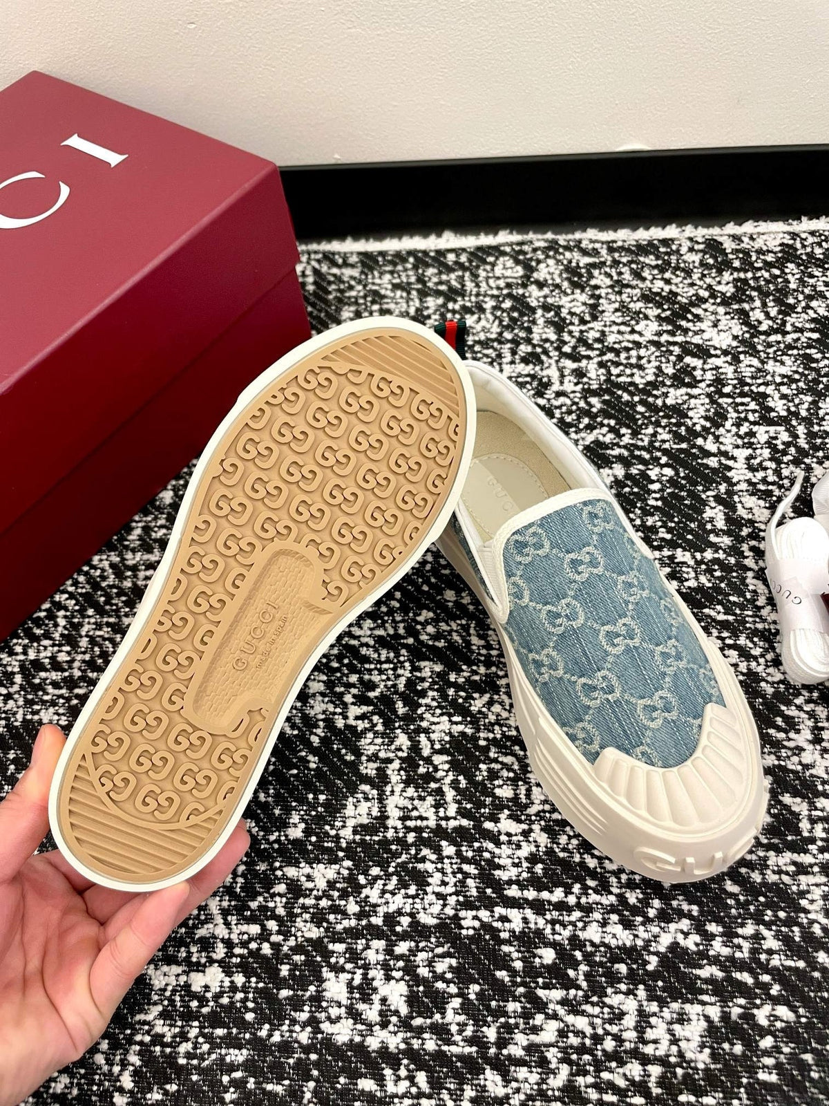 Gi 26 Platform Loafers Monogram Denim