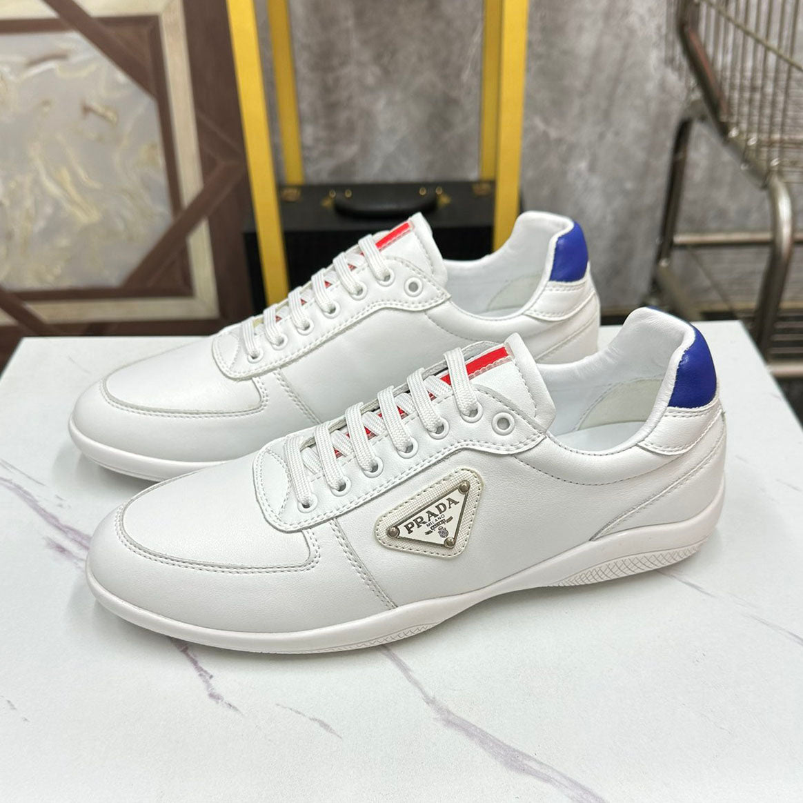 PR Leather lace-up sneakers 1824101301