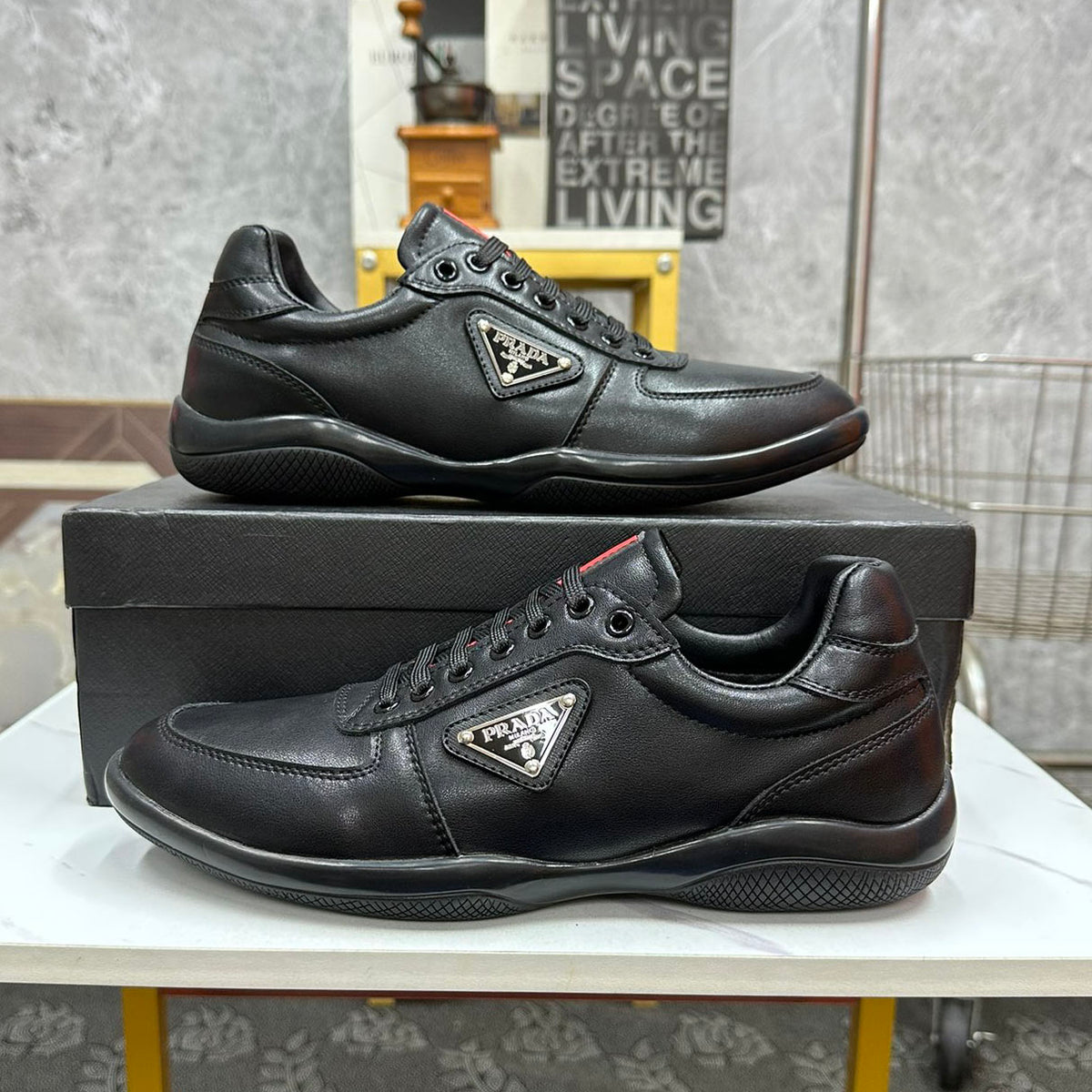 PR Leather lace-up sneakers 1824101301