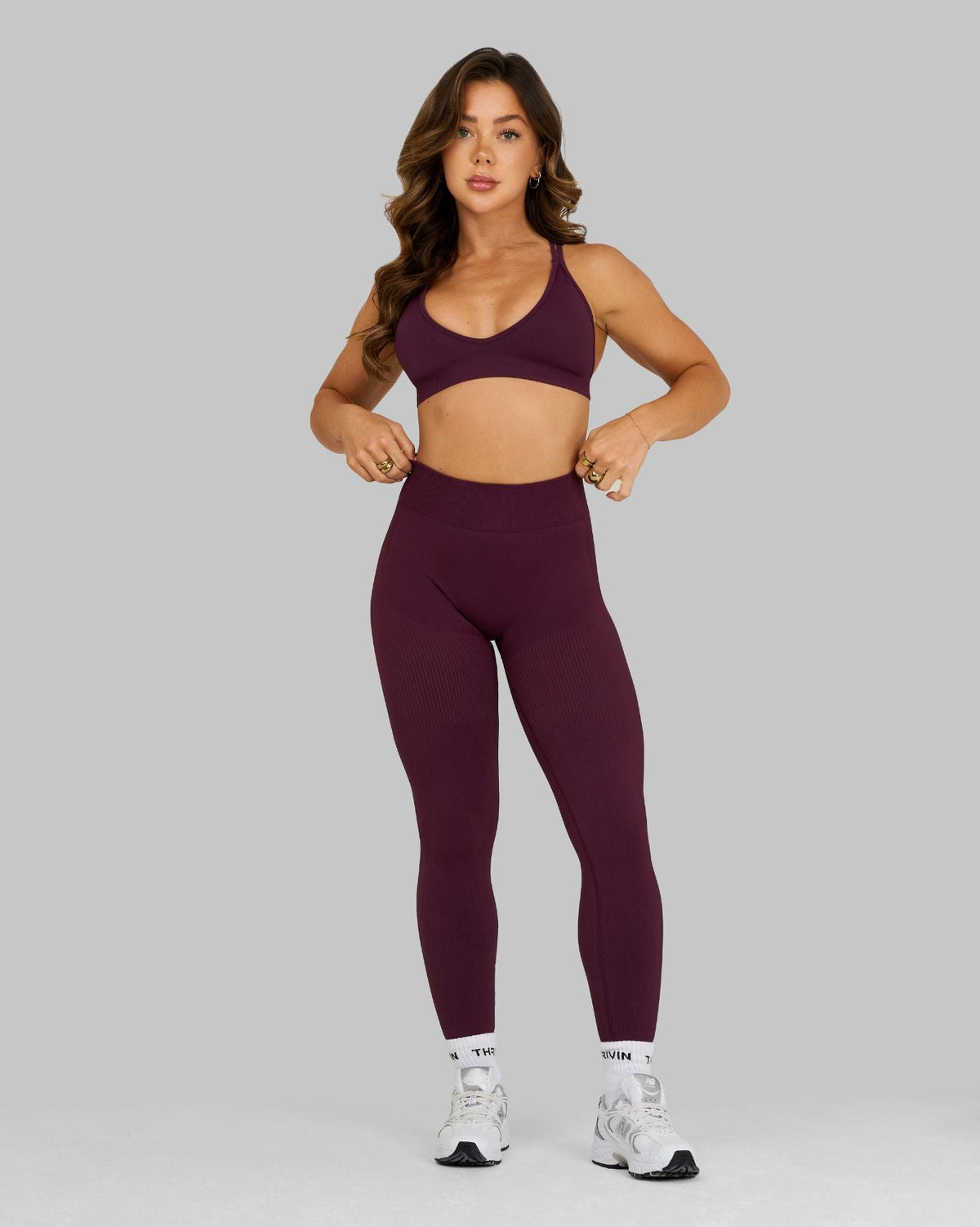 Mid-Waisted Contour Leggings | Winter Plum