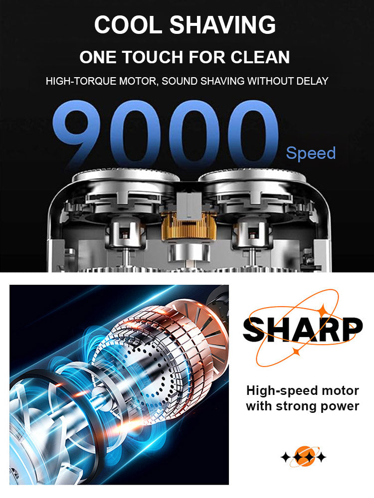 🔥【Revolutionize Your Shave with Unmatched Precision!】Double-head portable electric shaver