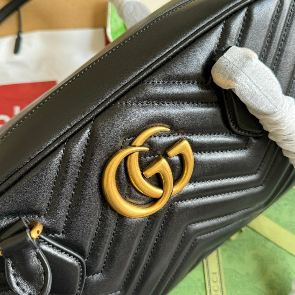 Gi marmont medium top handle 35cm calfskin gold hardware