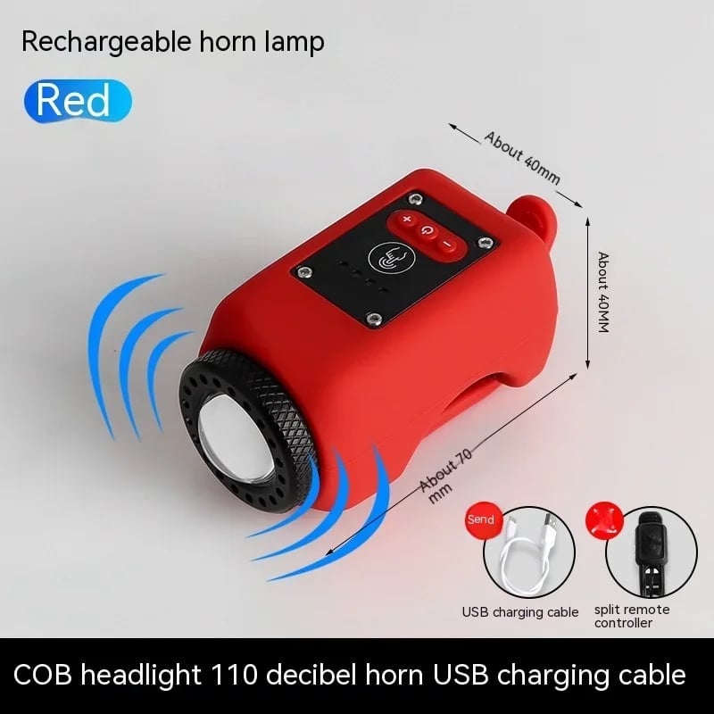 Bike Electronic Horn with Large Range Floodlight